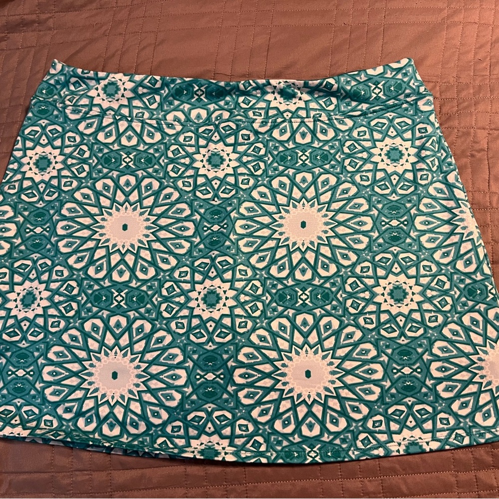 Tranquility by Colorado Clothing Turquoise and White Skort